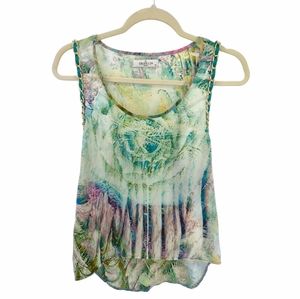 GRIFFLIN WATERCOLOR TANK w/ CHAIN DETAIL sz M
